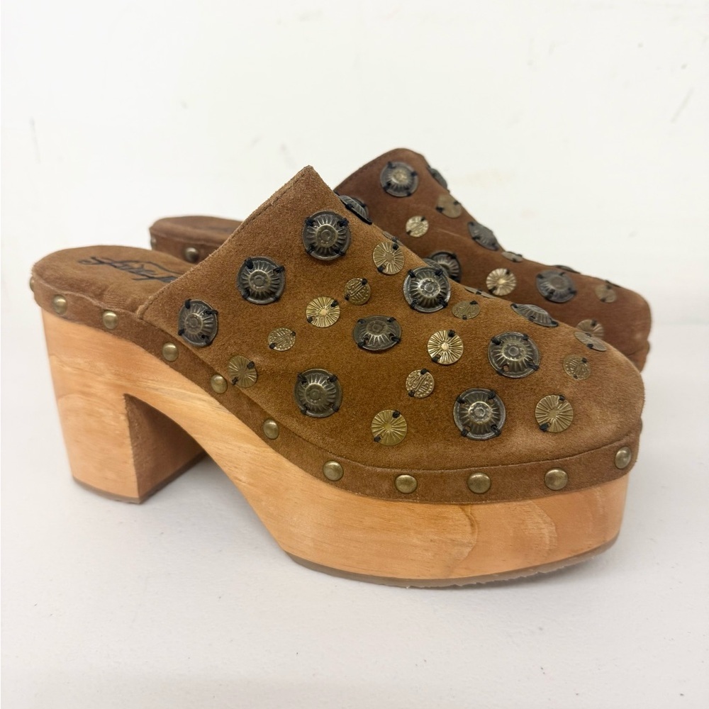 New Free People Claudia Clog Brown Size 38 - Picture 2 of 9